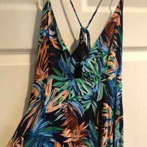 Lulus floral racer back tie dress